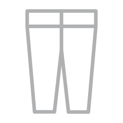 Trousers Vector Line Grey Icon Design