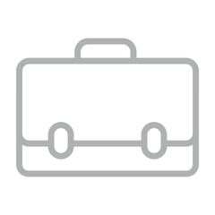 Suitcase Vector Line Grey Icon Design