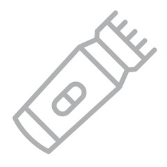 Fototapeta premium Shaving Machine Vector Line Grey Icon Design