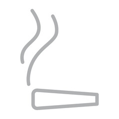 Cigar Vector Line Grey Icon Design