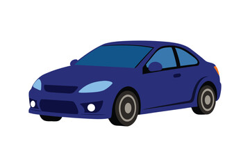 Fototapeta premium Beautiful glossy big car dark blue vector artwork illustration.