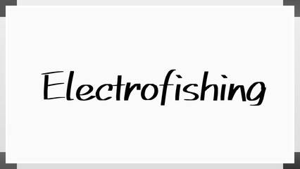 Electrofishing のホワイトボード風イラスト