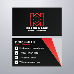 Simple business card design template
