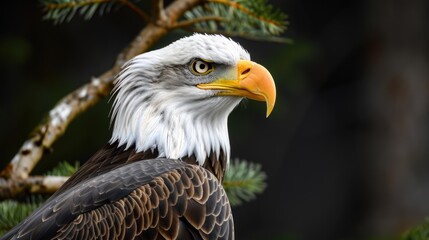 Fototapeta premium American Bald Eagle (Haliaeetus leucocephalus)