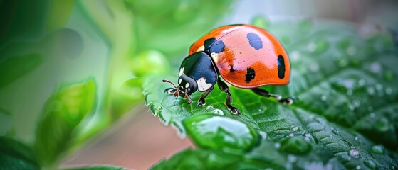 ladybug on leaf