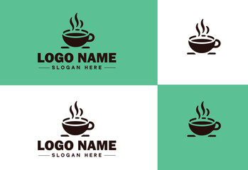 Cafe icon Coffeehouse Bistro Café bar flat logo sign symbol editable vector