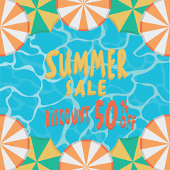 Summer Sale, Discount square background, summer discount background