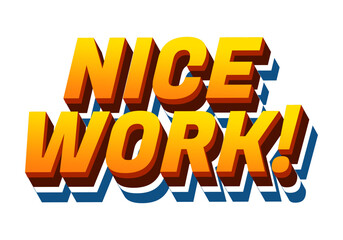 Nice work. Text effect in 3D style with eye catching colors