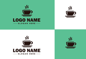Cafe icon Coffeehouse Bistro Café bar flat logo sign symbol editable vector