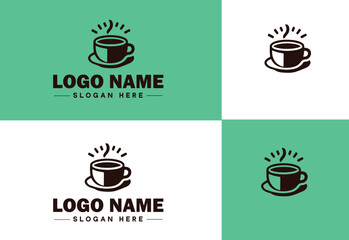 Cafe icon Coffeehouse Bistro Café bar flat logo sign symbol editable vector