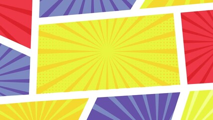 comic book page turn transition video effect background opening