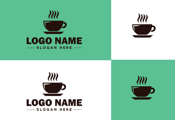 Cafe icon Coffeehouse Bistro Café bar flat logo sign symbol editable vector