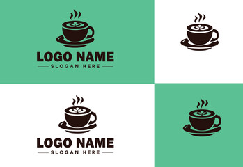 Cafe icon Coffeehouse Bistro Café bar flat logo sign symbol editable vector