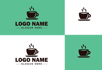 Cafe icon Coffeehouse Bistro Café bar flat logo sign symbol editable vector