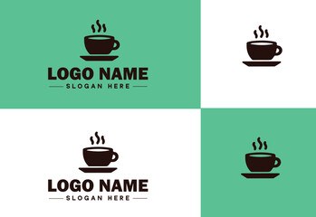 Cafe icon Coffeehouse Bistro Café bar flat logo sign symbol editable vector