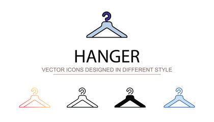 Hanger icon design with white background stock illustration