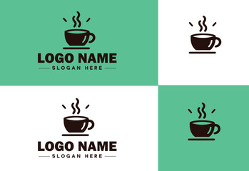 Cafe icon Coffeehouse Bistro Café bar flat logo sign symbol editable vector