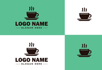 Fototapeta premium Cafe icon Coffeehouse Bistro Café bar flat logo sign symbol editable vector