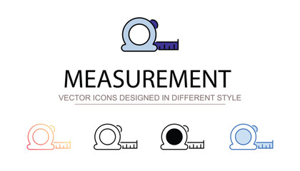 Measurement icon design with white background stock illustration