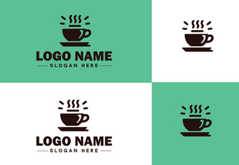 Cafe icon Coffeehouse Bistro Café bar flat logo sign symbol editable vector