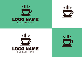 Cafe icon Coffeehouse Bistro Café bar flat logo sign symbol editable vector