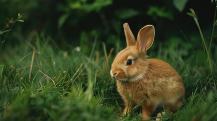 Fototapeta premium little rabbit on the farm