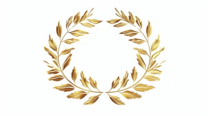 Logo design, golden color, vector and illustration of laurel, victory award, best