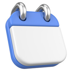 Fototapeta premium Empty calendar. 3D calendar. 3D illustration.