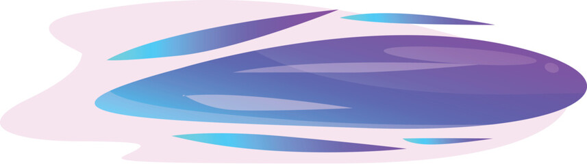 Purple and blue gradient shape is moving fast, leaving a colorful trail