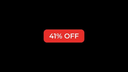 43 Percent Off Red Button Animation 