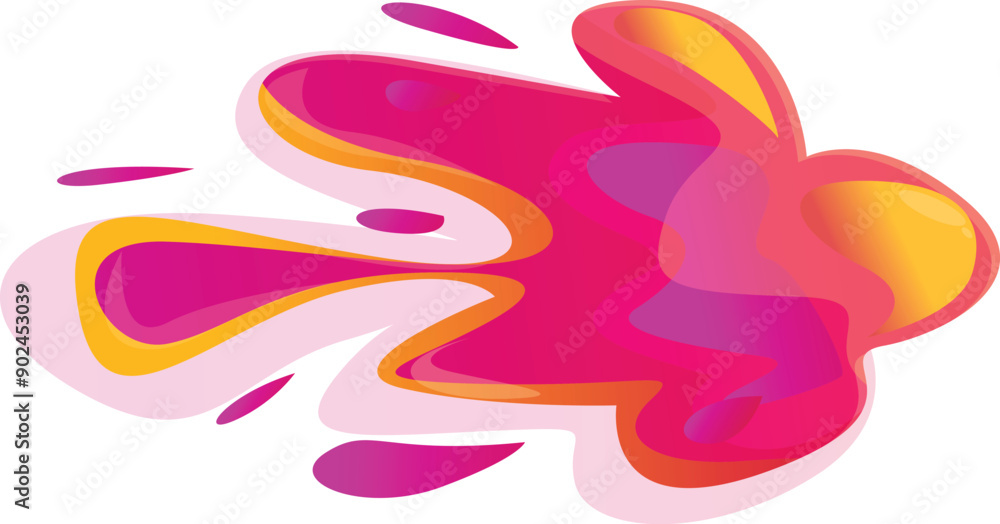 Poster abstract shape with a liquid effect, flowing and dynamic, perfect for designs related to creativity 