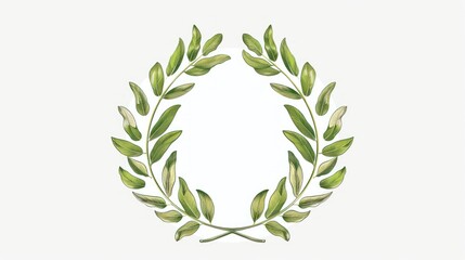 The golden laurel wreath symbolizes the prized achievement.