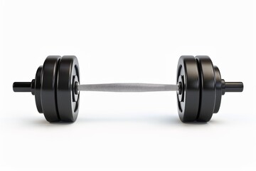 Naklejka premium Dumbbell icon, gym equipment, weightlifting symbol, bodybuilding 3d realistic logo, dumbbell sport