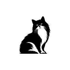 design with black cat silhouette art