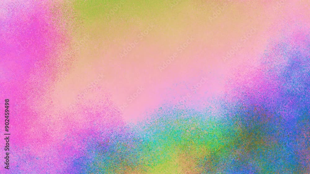Poster Seamless colorful abstract background with rough grain for loop playback. Dynamic gradient animation with grainy grains on abstract background