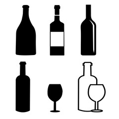bottle icon with bottle logo