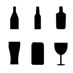 bottle icon with bottle logo