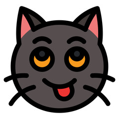 Vector Icon Naughty, Cat, Animal, Expression, Cat Emoji