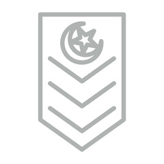 Ranks Vector Line Grey Icon Design
