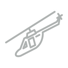 Obraz premium Helicopter Vector Line Grey Icon Design