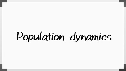 Population dynamics のホワイトボード風イラスト