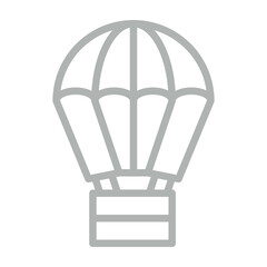Ballon Vector Line Grey Icon Design
