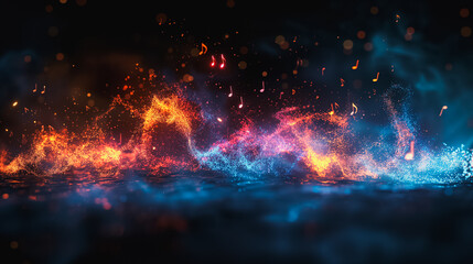 Dynamic 3D music background featuring vibrant sound waves and musical notes, perfect for audio-themed projects and creative design.