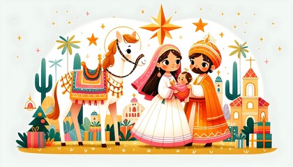 Obraz premium Navidad en el Pesebre: Magia y Tradición