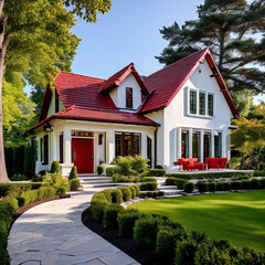 Naklejka premium house in the park