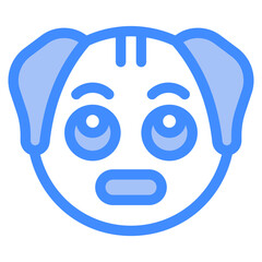 Vector Icon Bored, Dog, Animal, Wildlife, Dog Emoji