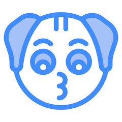 Vector Icon Kiss, Dog, Animal, Wildlife, Dog Emoji