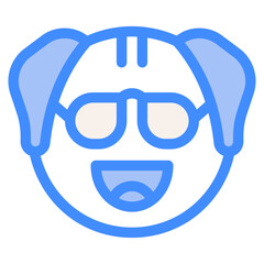 Vector Icon Cool, Dog, Animal, Wildlife, Dog Emoji
