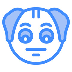 Vector Icon Neutral, Dog, Animal, Wildlife, Dog Emoji