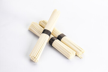 Raw asian udon noodle for cooking